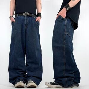 Vintage y2k baggy wide leg carpenter skater grunge archive faded jeans